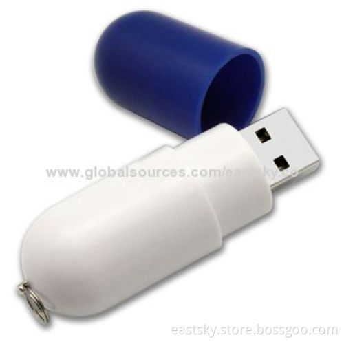 Pill-shaped Thumb Drive ESU-U36, USB2.0, Shockproof and Moisture-proofNew